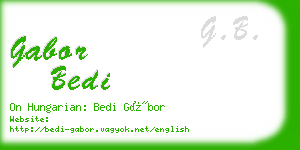 gabor bedi business card